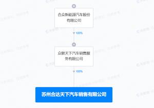 哪吒汽车在苏州成立销售新公司